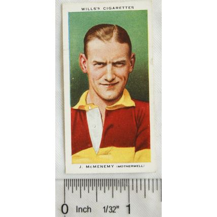 1935 Wills Association Footballers No. 30 J. McMenemy, Motherwell
