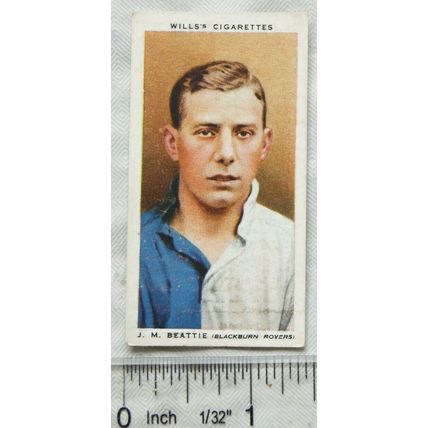 1935 Wills Association Footballers No. 3 J. M. Beattie, Blackburn Rovers
