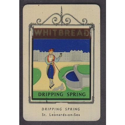 Dripping Spring St Leonards On Sea Sussex Metal Pub Sign Whitbread Ephemera