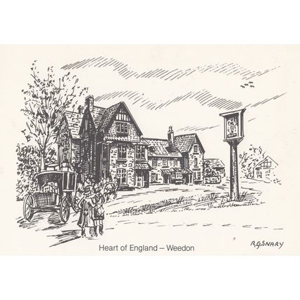 Weedon Heart of England Postal Service Artist Pub Northampton Postcard