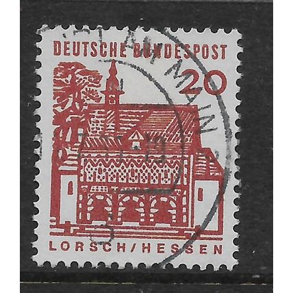 GERMANY 1964 GERMAN ARCHITECTURE 20pf BROWN MONASTARY GATE SG1361 FINE USED#