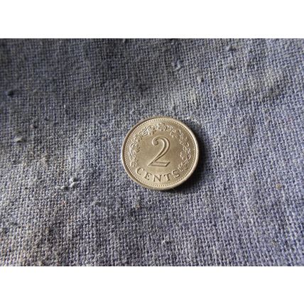1972 MALTA 2 CENTS COIN.