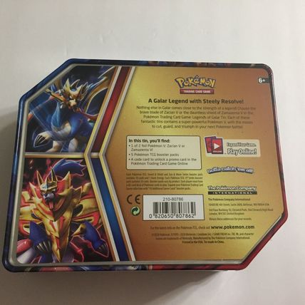 New Pokemon Holo Zamazenta Premium Tin