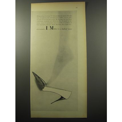 1955 I. Miller Shoes by Perugia Ad - Obviously, I. Miller is a ladies' man