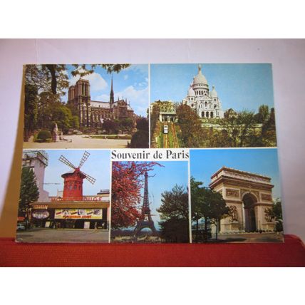 multiview, PARIS, FRANCE used postcard 1985 postmark =