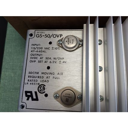 NEW CONDOR G5-50/OVP POWER POWER SUPPLY OUTPUT 5VDC AT 50AMPS IN 115/230VAC,AO