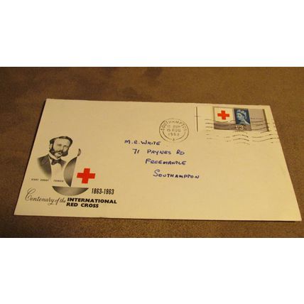 x3 1963 GB FDC Covers -International Red Cross phosphor bands
