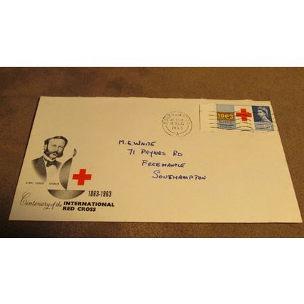 x3 1963 GB FDC Covers -International Red Cross phosphor bands