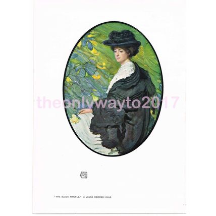 Black Mantle, by Laura Coombs Hills, Book Illustration (Print) , c1910
