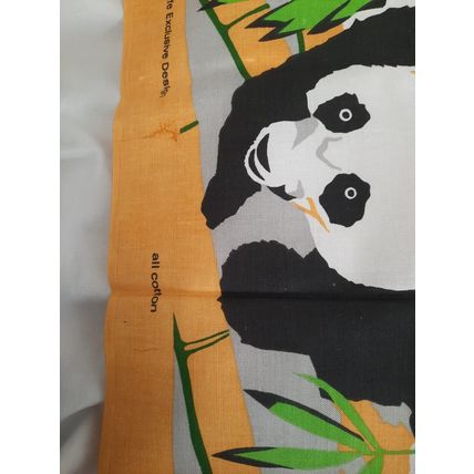 VINTAGE WORLD WILD LIFE PANDA TEA TOWEL