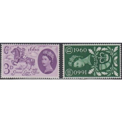 GB, 1960 ERII General Letter Office, SG 619/20 (Scott 375/6), hinged mint