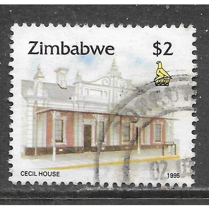 ZIMBABWE 1995 CULTURE $2 CECIL HOUSE USED