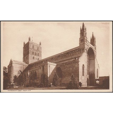 Tewkesbury Abbey from the North West, c.1920 - Postcard