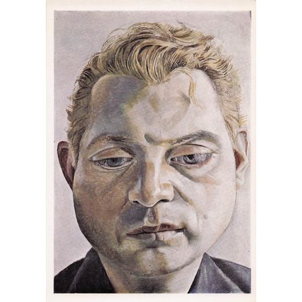 Francis Bacon Lucien Freud Portrait Painting Postcard