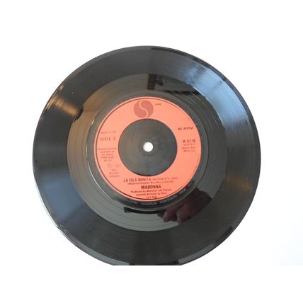 7"MADONNA 1987. LA ISLA BONITA ( REMIX) W8378, 928378-7. RED INJ LABEL.NEAR MINT