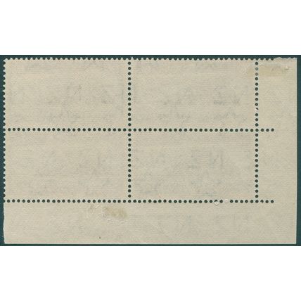 New Zealand 1947 6d chocolate & blue Life Insurance SGL48 unused plate block