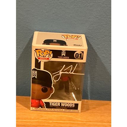 Funko Pop! Golf - Tiger Woods #01 Facsimile Laser Autographed (Box & Protector)