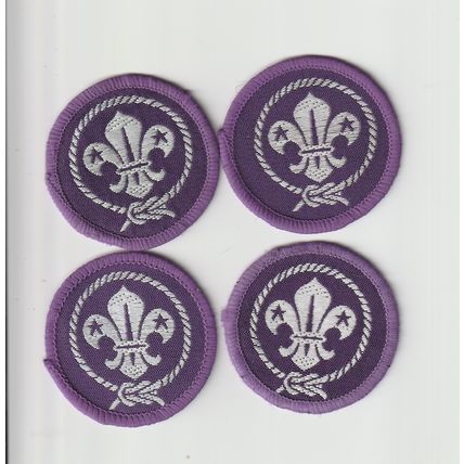 Scout Membership Badges x 4 - Black Backs (BY334)