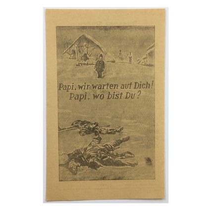 Original WW2 Soviet/Russian Air Drop Propaganda Leaflet. - Code 697. - 1942.