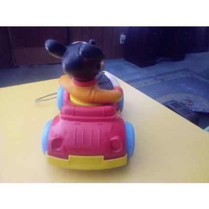 Old Vintage Walt Disney Kohner Mickey Mouse Pull Car Working Condition 1973