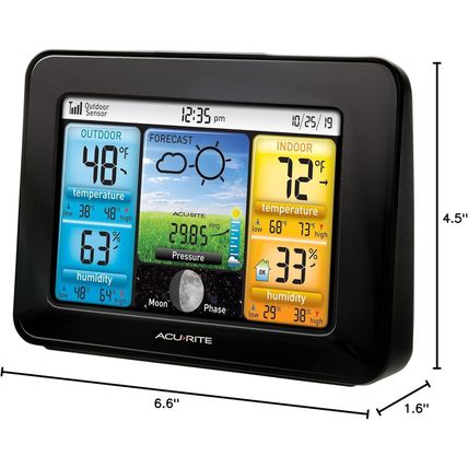 Acurite Wireless Home Weather Station with Color Display, Indoor Outdoor Thermom