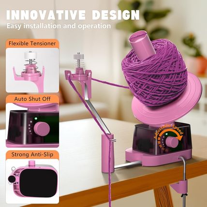 Yarn Winder, Electric Yarn Ball Winder for Crocheting, Efficiently Cake with Str