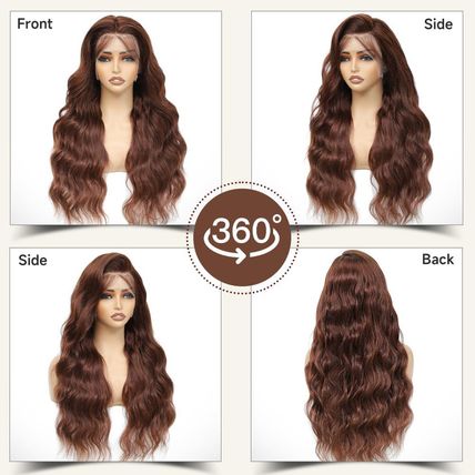 30 Inch Chocolate Brown Lace Front Wig Human Hair 13X6 Body Wave Lace Front Wigs