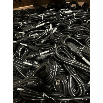 Lot of 10 - 3-Prong Power Cord Cable Desktop Computer Monitor NEMA 5-15P to C13
