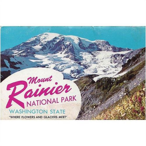 1961 Mount Rainier National Park Fanfold - 12 images!