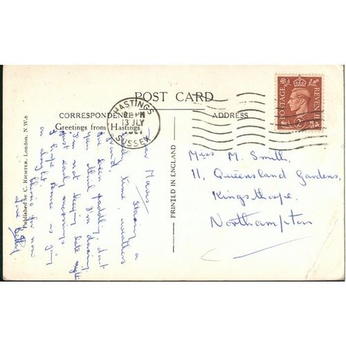 Vintage GB Postcard - Eversfield Place, Hastings, Sussex