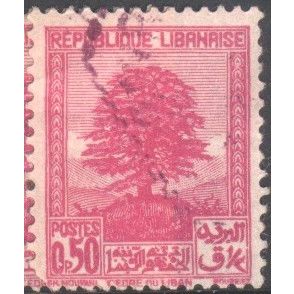 Lebanon 1937 - SG202 - 0p. 50 mauve - Cedar Of Lebanon - used