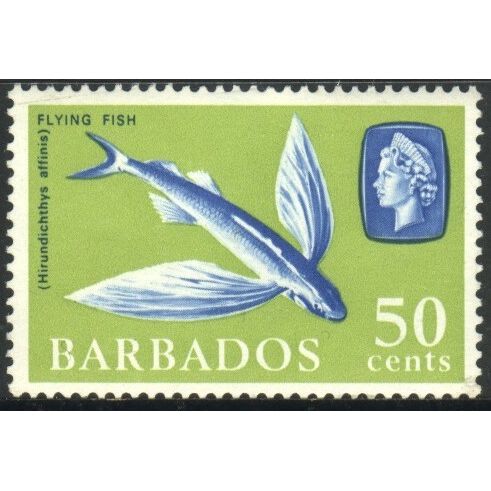 Barbados 1965 - SG333 - 50c blue and green - Flying Fish - MH