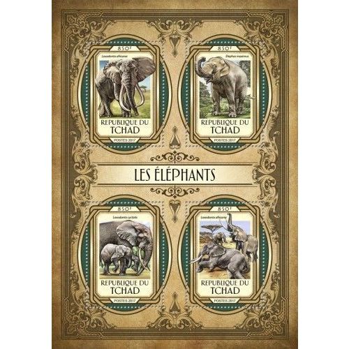 TCHAD 2017 SHEET MNH ELEFANTES ELEPHANTS ELEFANTEN ELEFANTI WILDLIFE