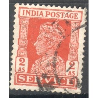 India 1939 - SG O147 - KGV1 2a orange (SERVICE) used