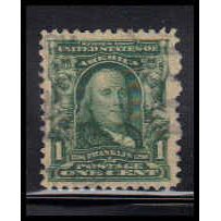 Used 300 1c Benjamin Franklin Very Fine K0743