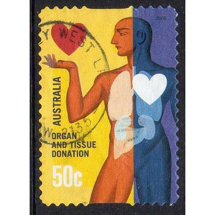 Australia 2008 Organ and Tissue Donation 50c s/a Used