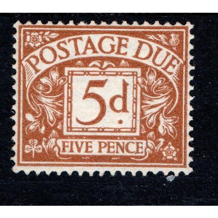 Sg D24 5d Brownish Cinnamon postage due WMK E8R Fresh mint never hinged (SC)