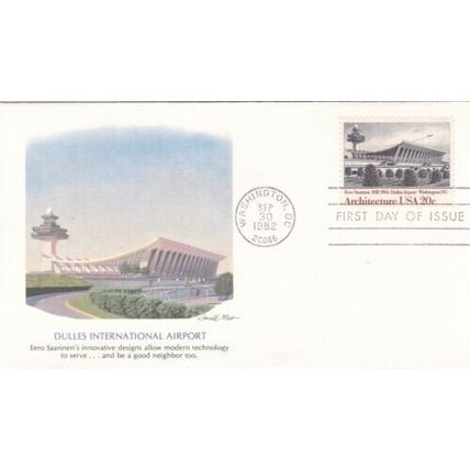 United States 1982 Dulles International Airport FDC Washington DC Cancel VGC
