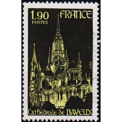 France. 1977 1f90 (Cathedral) S.G.2191 Used