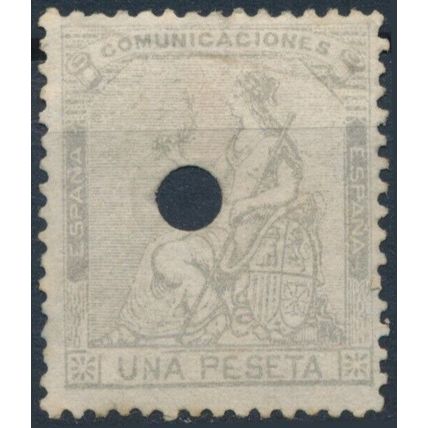 Hispania: 1p Telegraph - Spain 1873 - F H - MiNr 132 Edi 138