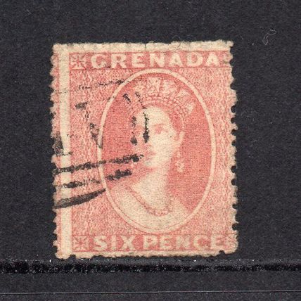 Grenada - 1861-62 - 6d Rose (sg3) No Wmk, Wove Paper, Used