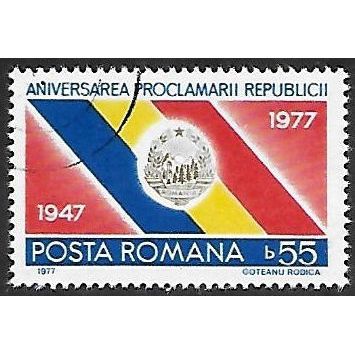 Mi 3481: 55 b. multicoloured 30th Anniv. of the Romanian People's Republic