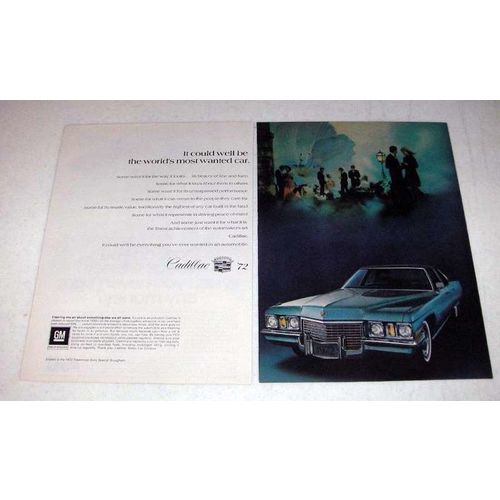 1972 Cadillac Fleetwood Sixty Special Brougham Car Ad!