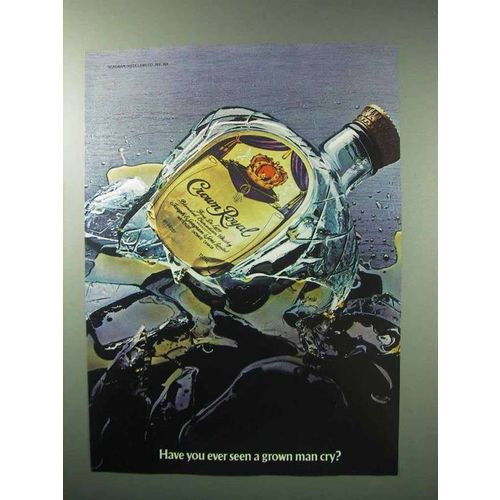 1983 Seagram's Crown Royal Whisky Ad - Seen Man Cry?