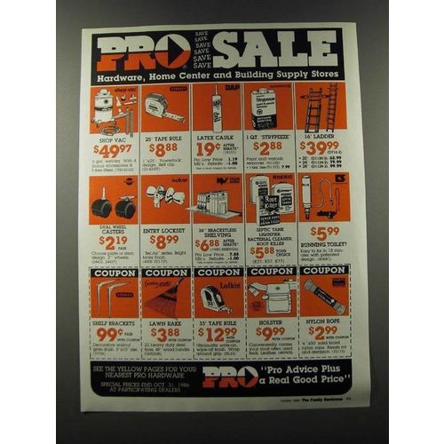 1986 Pro Hardware Store Ad - Pro Sale
