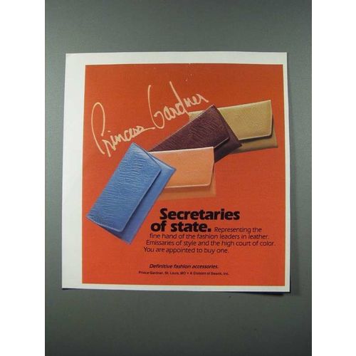 1986 Princess Gardner Secretaries Ad - Secretaries of State