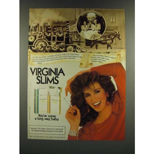 1986 Virginia Slims Cigarettes Ad - Ladies' Auxillary of Fenton Falls Fire