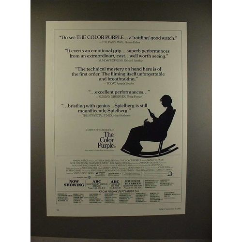 1986 The Color Purple Movie Ad - Rattling Good Watch!