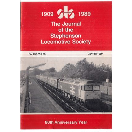 THE STEPHENSON LOCOMOTIVE SOCIETY Jan/Feb 1989 journal + 1988 index trains