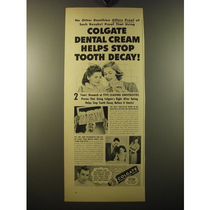 1950 Colgate Ribbon Dental Cream Advertisement